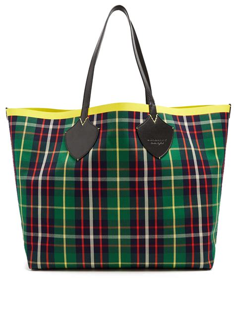 burberry tartan tote|Burberry tote bag.